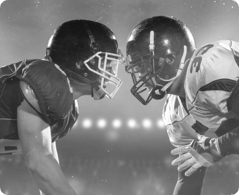 Football players in action