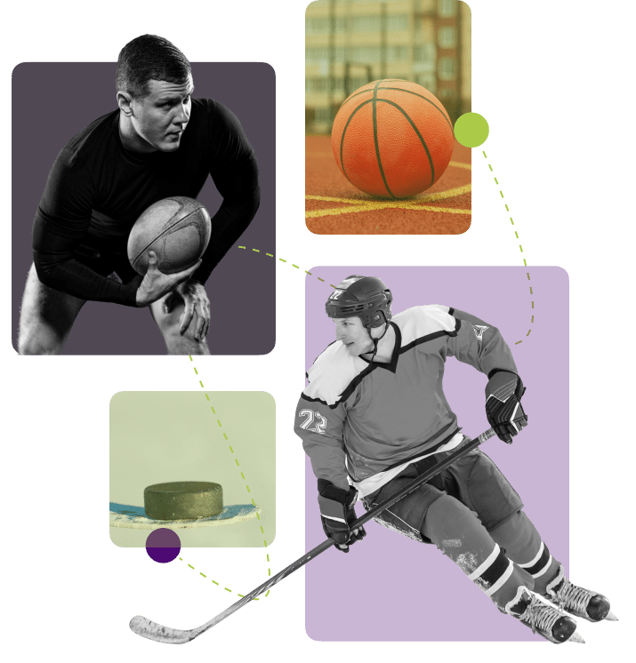 Players of Hockey and rugby